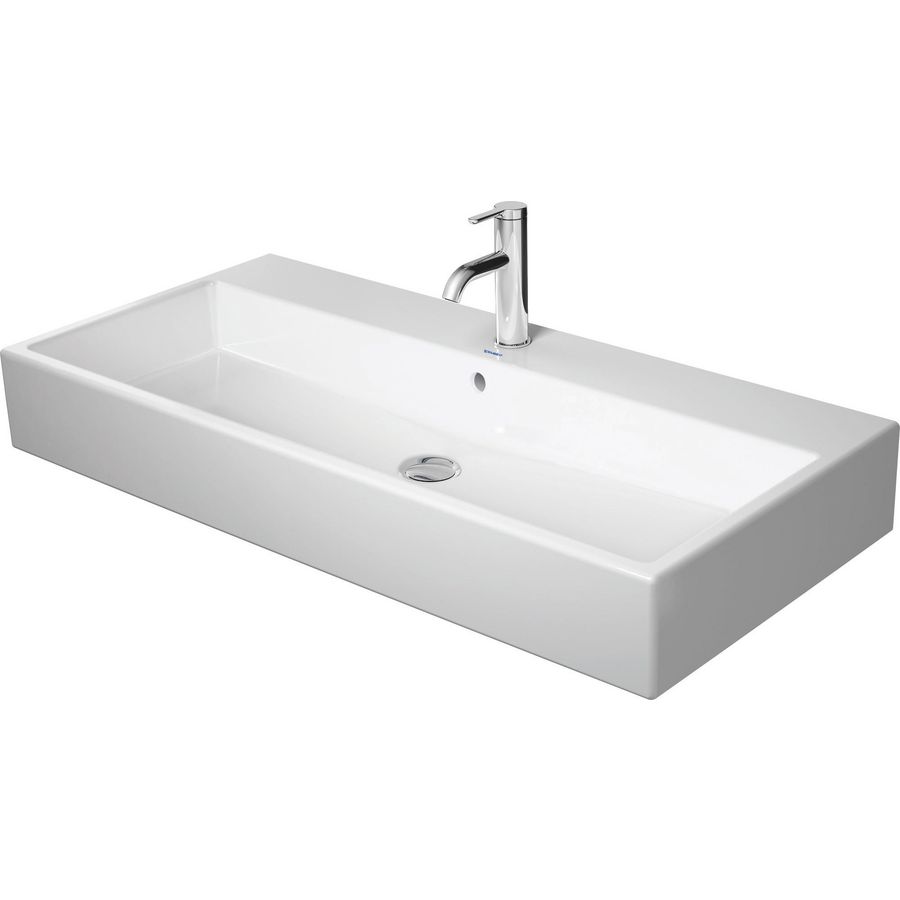VERO AIR #235010 wastafel 1000mm wit zonder kraangat met overloop
