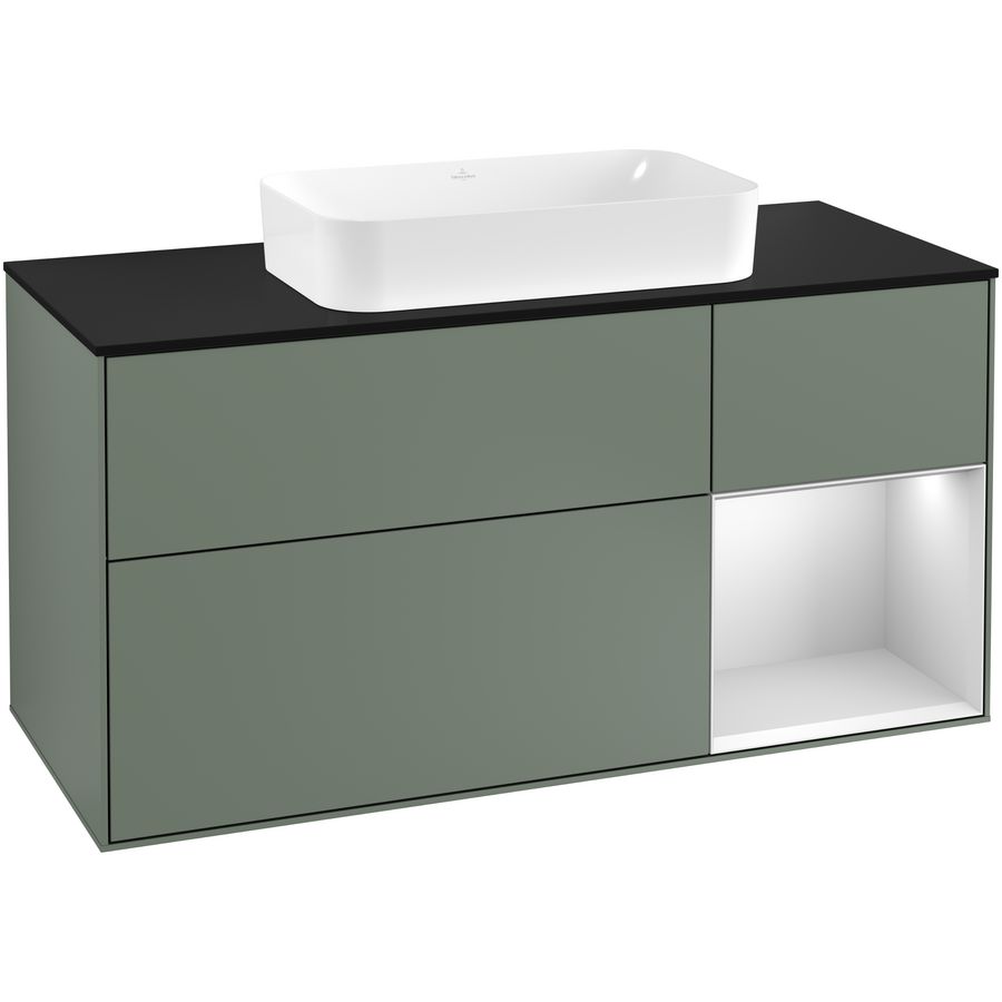 Wastafelonderkast Finion 1200x603x501mm Olive Matt Lacquer G302MTGM