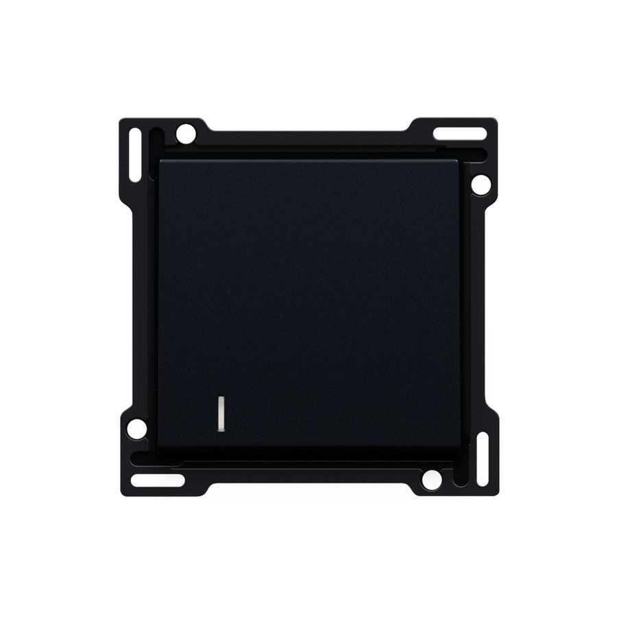 Afwerkingsset lens enkelvoudige schakelaar/knop black