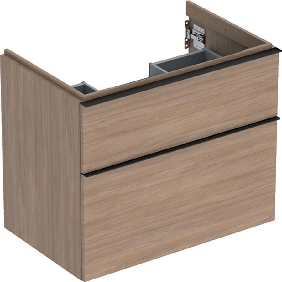 iCon wastafelonderkast 2x la 75cm eiken melamine / greep lava