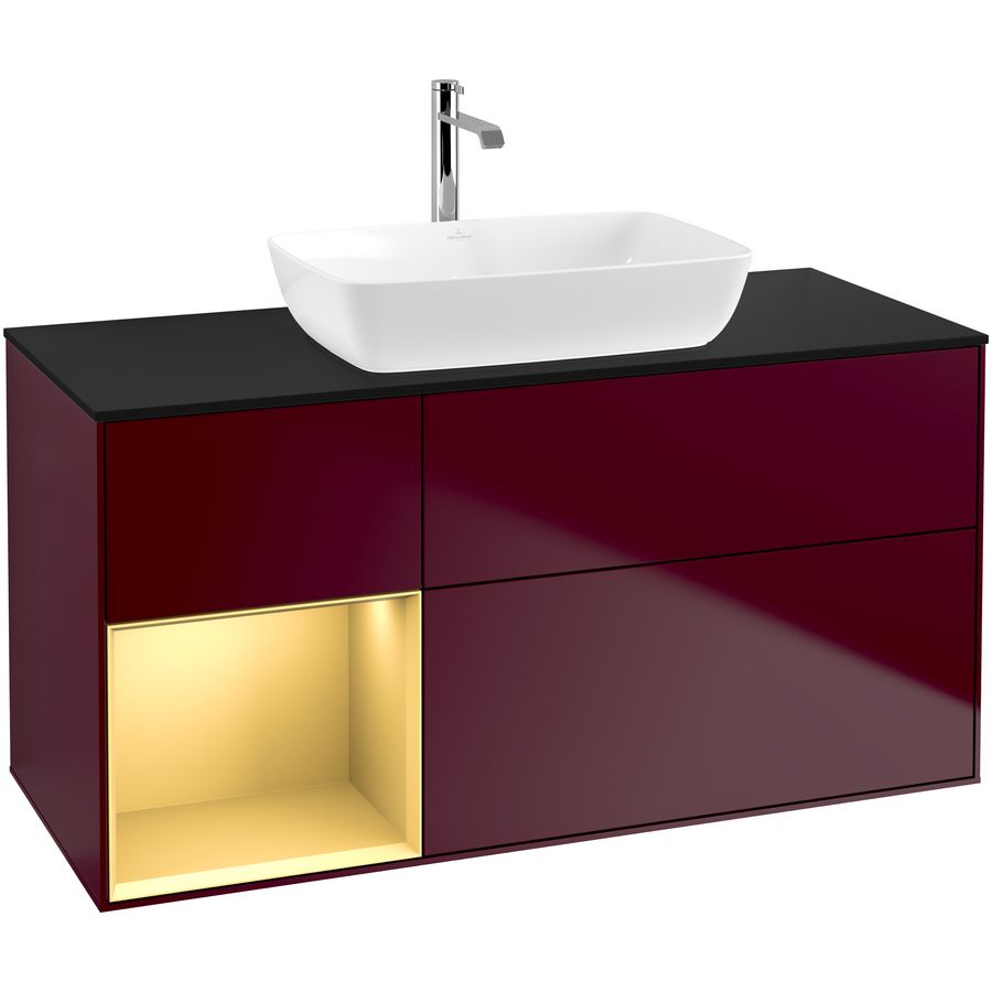 Wastafelonderkast Finion 1200x603x501mm Peony Matt Lacquer F822HFHB