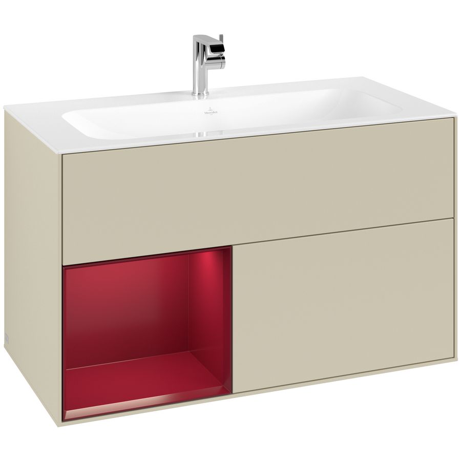 Wastafelonderkast Finion 996x591x498mm S.Grey Matt Lacquer F030HBHJ