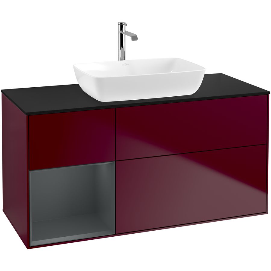 Wastafelonderkast Finion 1200x603x501mm Peony Matt Lacquer F822HGHB