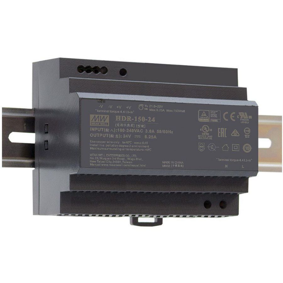 AC-DC DIN rail PSU Ultra-Slim step shape 150W 12V
