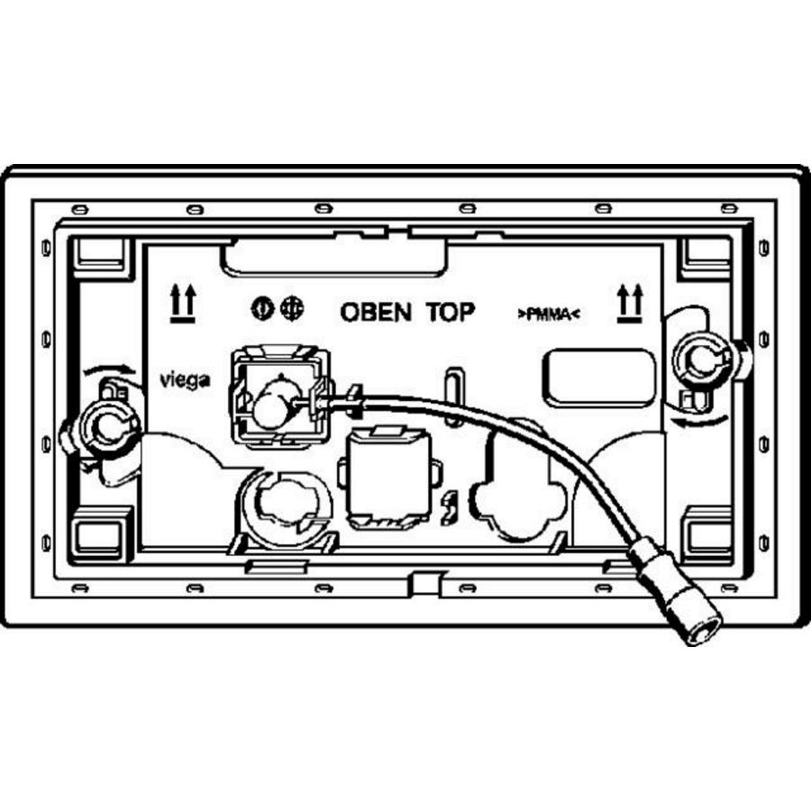 Inbouwraam 130x220 kunststof/zwart
