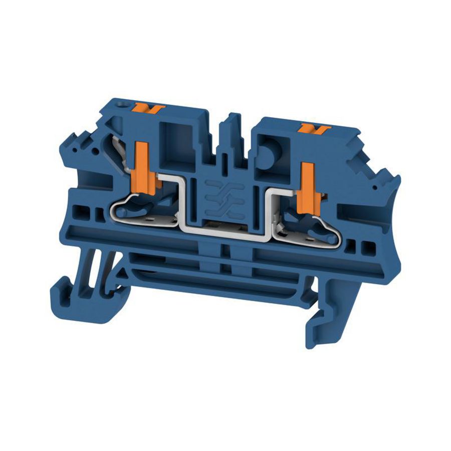 Doorvoer blok PUSH IN d. blauw 2.5mm2 24 A 800 VVE=100