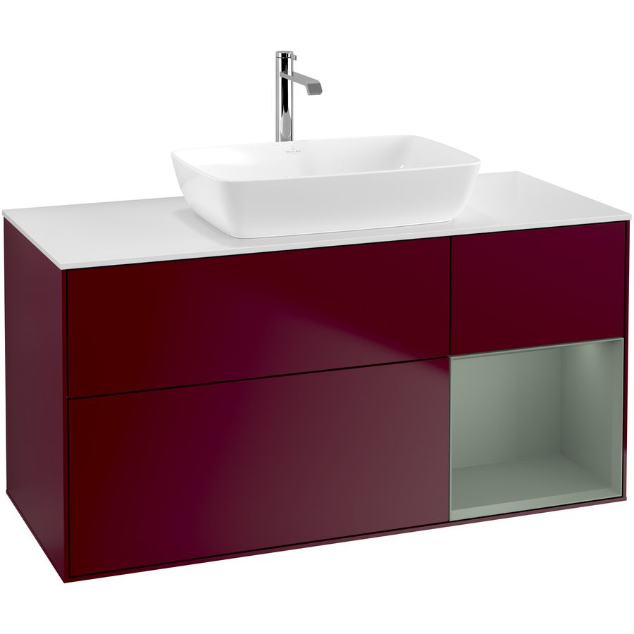 Wastafelonderkast Finion 1200x603x501mm Peony Matt Lacquer F831GMHB