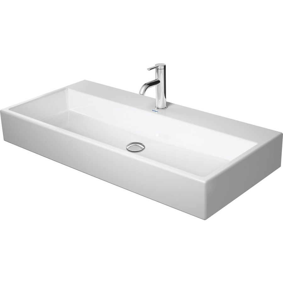 VERO AIR #235010 wastafel 1000mm wit met kraangat geslepen onderzijde