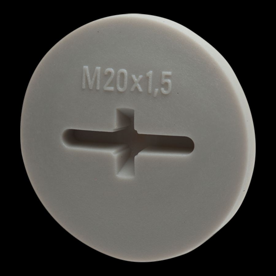 Blindstop kunststof M20x1,5 glasvezelversterkt, grijs (EVSG20LG)
