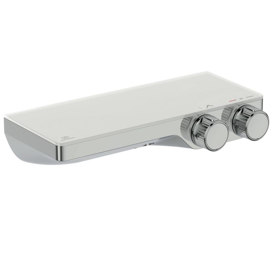 Douchethermostaat met legplank CERATHERM S200 150mm chroom incl. S-koppelingen