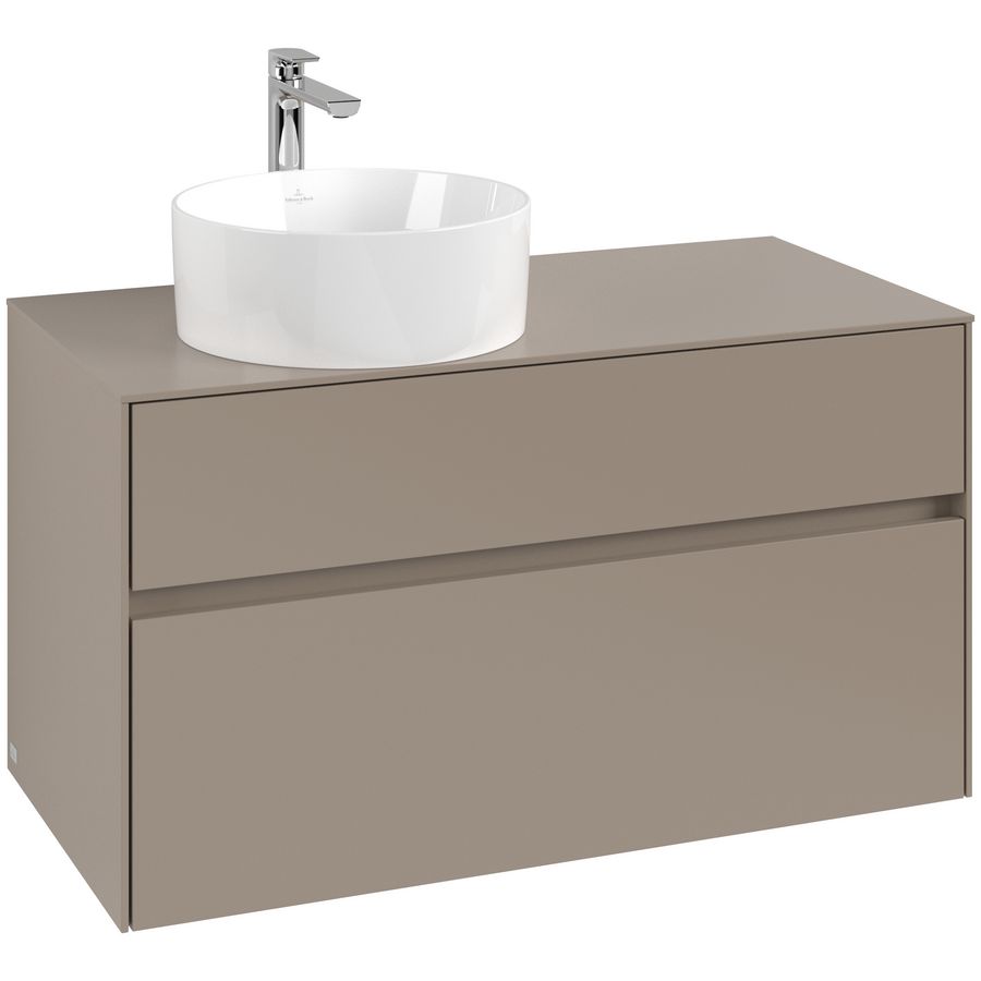 Wastafelonderkast Collaro 1000x548x500mm Taupe C03900VM