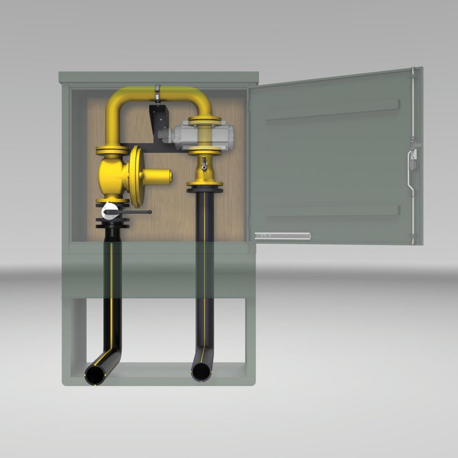 Meteropstelling MO5 in kast G100 (excl gasmeter)