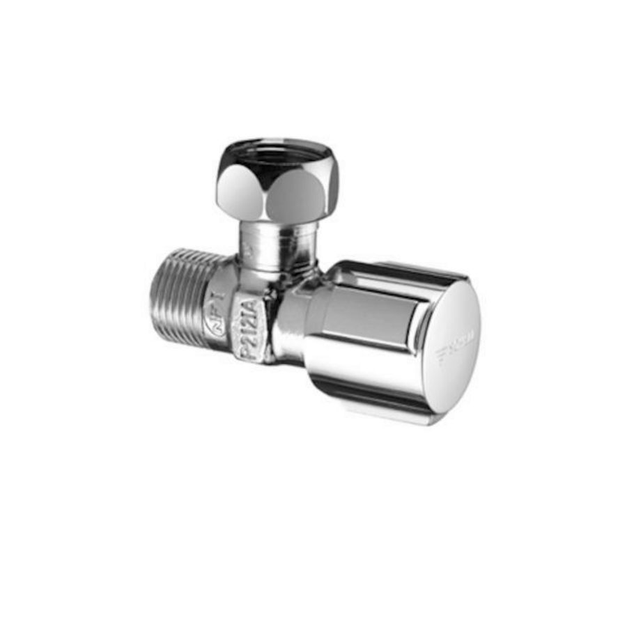 Hoekreglkraan Frankrijk chroom 3/8" met losse moer 3/8"