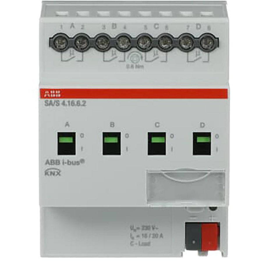 Schakelaktor prof KNX 4-voudig 16A energiefunctie (SA/S4.16.6.2)