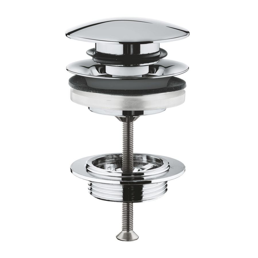 Afvoerplug Push open 1.1/4" chroom