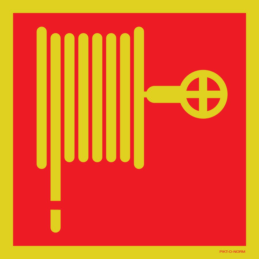 Pictogrambord haspel 200x200mm rood/wit nalichtend