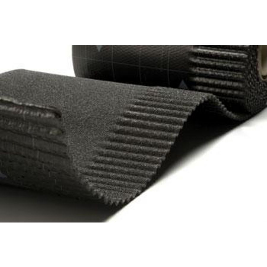 Rol a 6mtr. UBIFLEX ribbel loodvervanger 250mm zwart