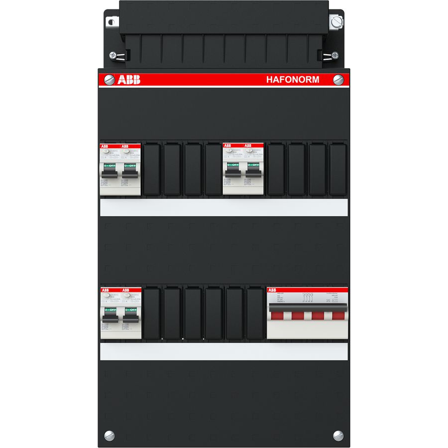 Groepenkast 3-fase 1 HS 40A 4P 6 RCBO B16 30 mA