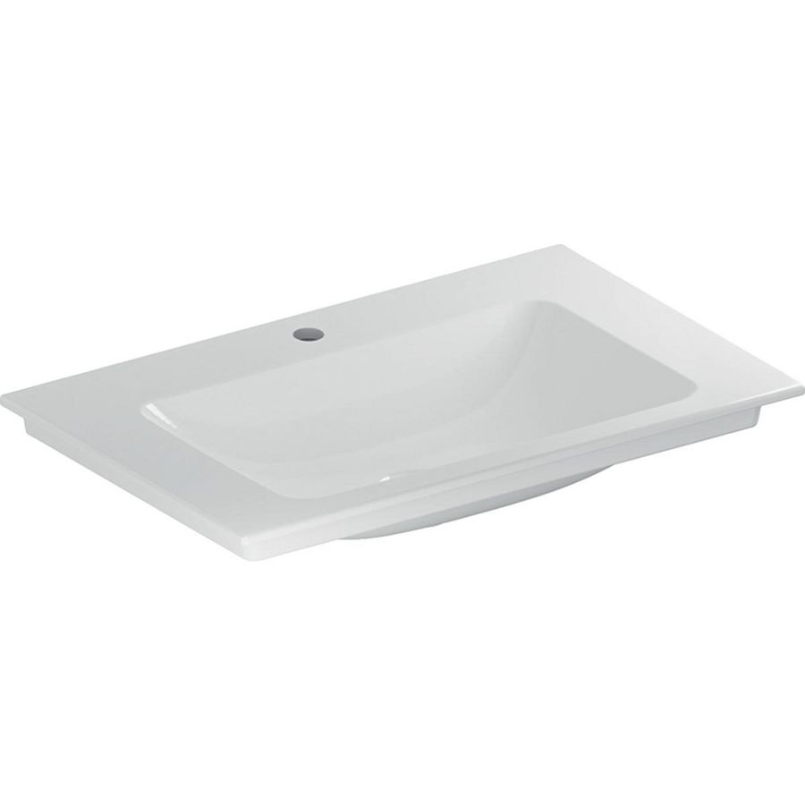 Meubelwastafel afleg L/R 75x48cm met kraangat wit Keratect ONE