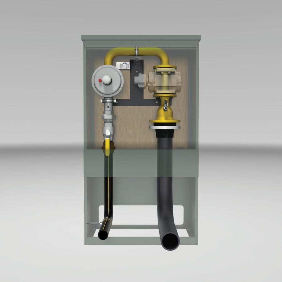 Meteropstelling MO4 in kast G65 (excl gasmeter)