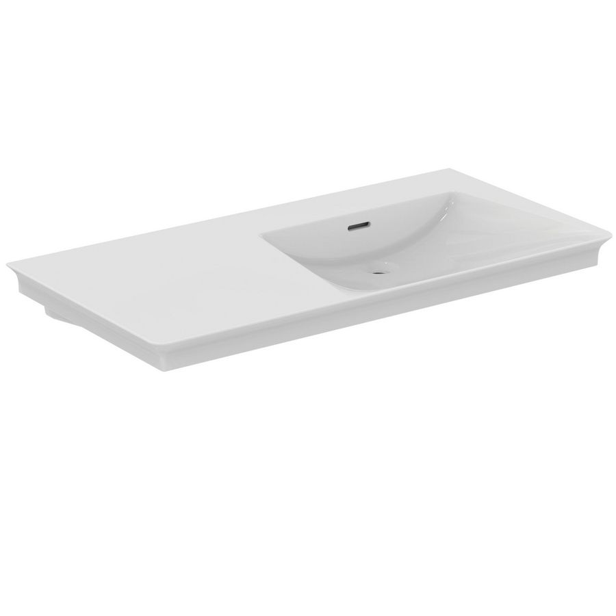 Wastafel 1060x535x145mm wit z. kraangat m. overloop La Dolce Vita Vanity E270401
