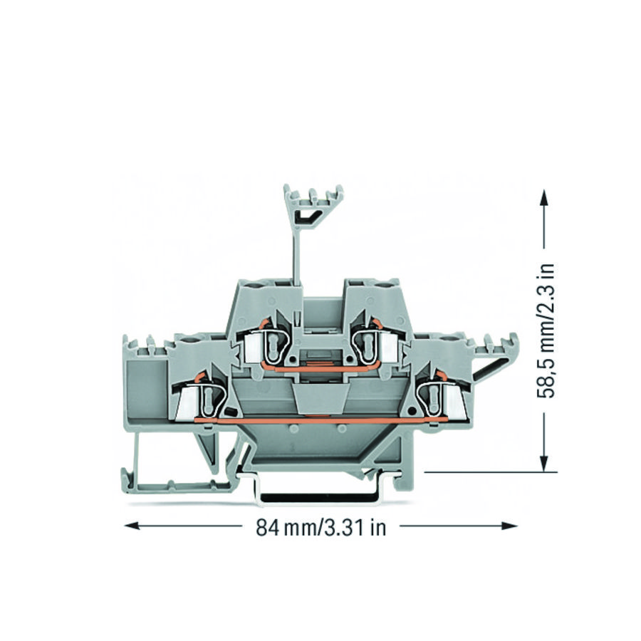 2-etageklem Rijg-/rijgklem rail 35x15+35x7,5 280-513 VVE=50