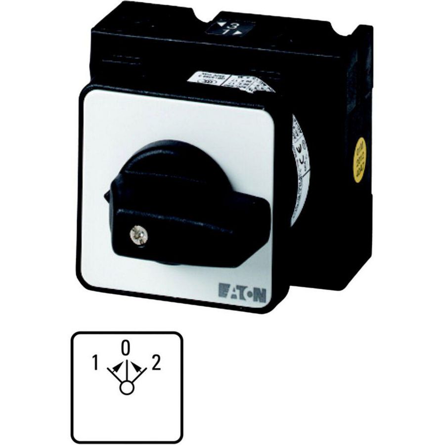 Omschakelaar 2 cont. 32A frontpl:2>0<1 45° Terugv