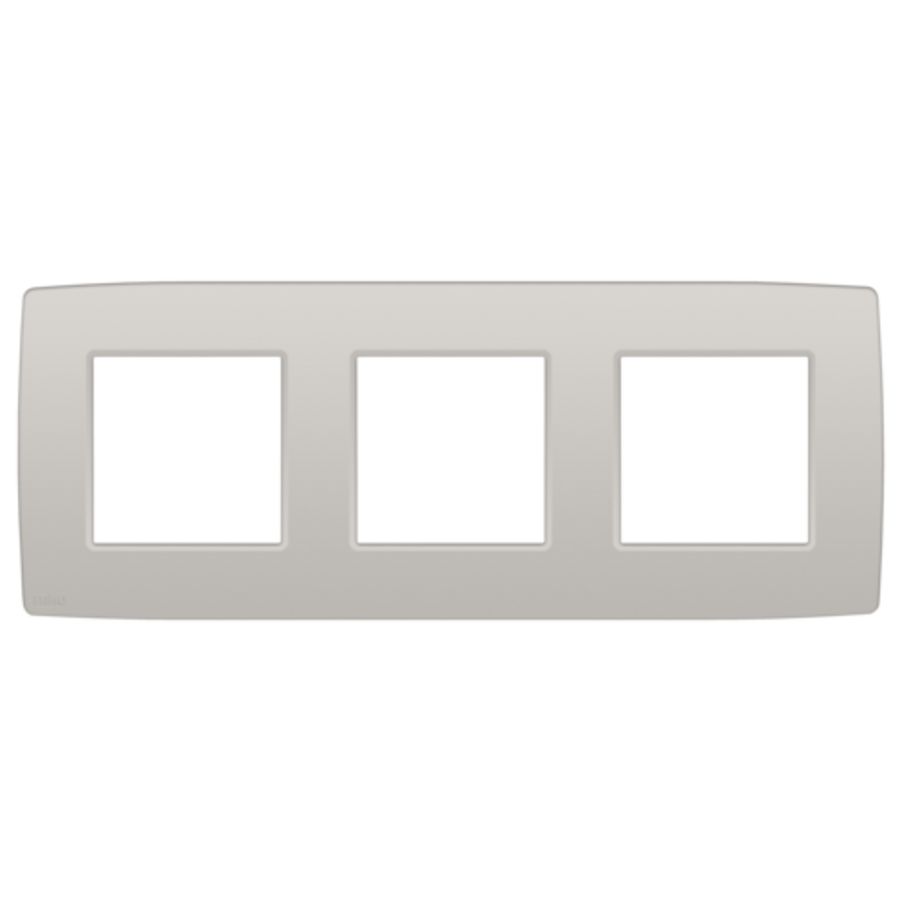 3-Voudige afdekplaat 71mm centerafst. Ori. light gre VVE=10