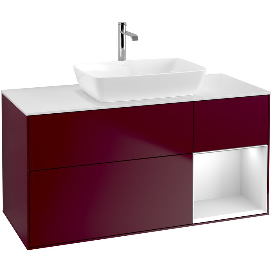 Wastafelonderkast Finion 1200x603x501mm Peony Matt Lacquer F831MTHB