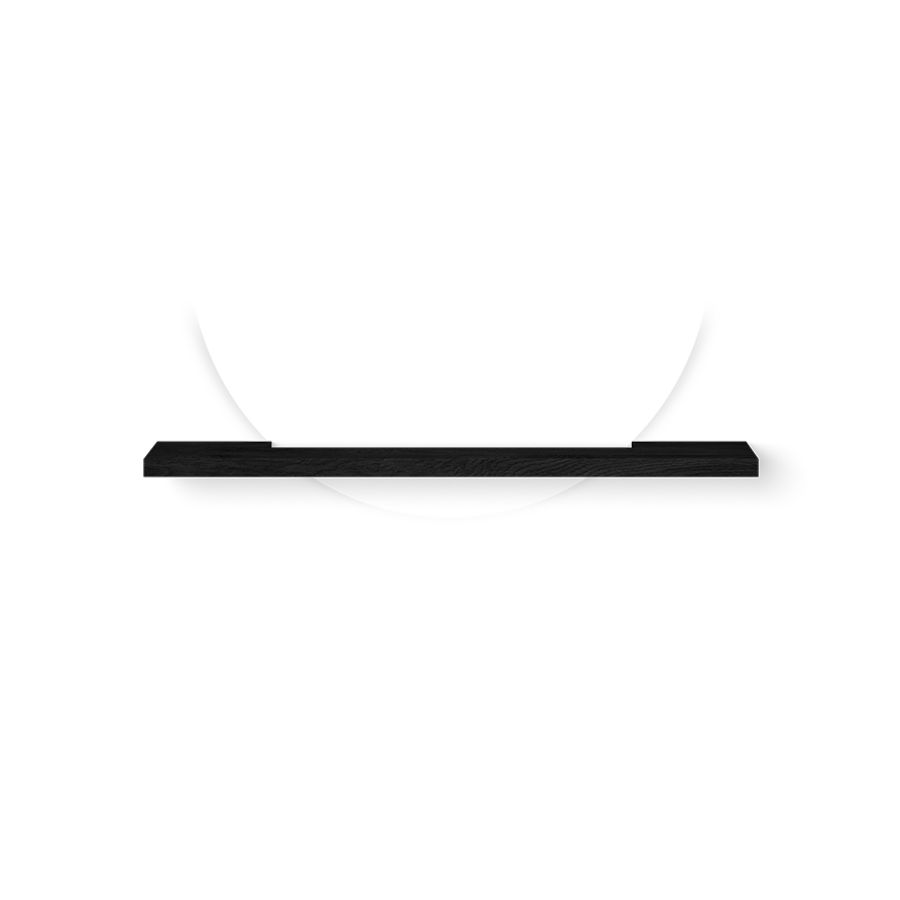 Wooden Mirror Shelf 100 cm symmetrisch, eiken black