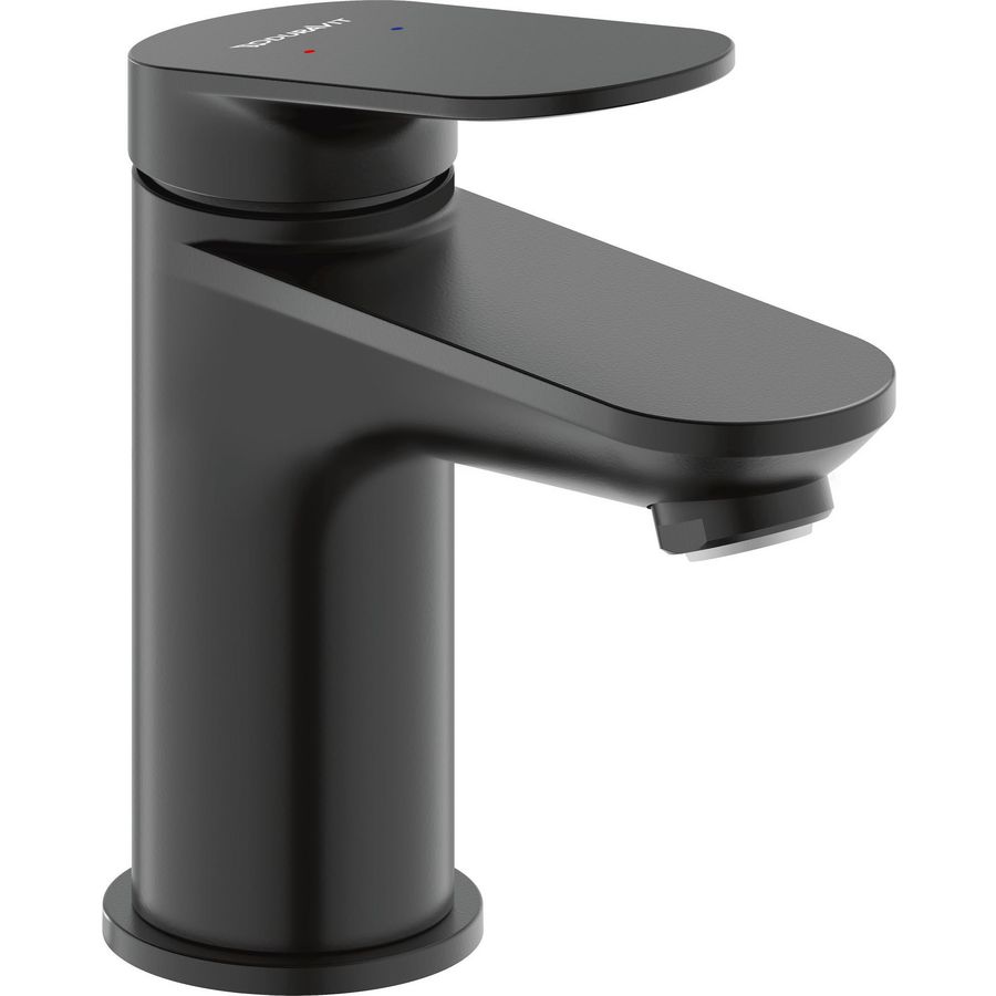 Wave 1-hendel wastafelmengkraan S mat zwart sprong 95mm
