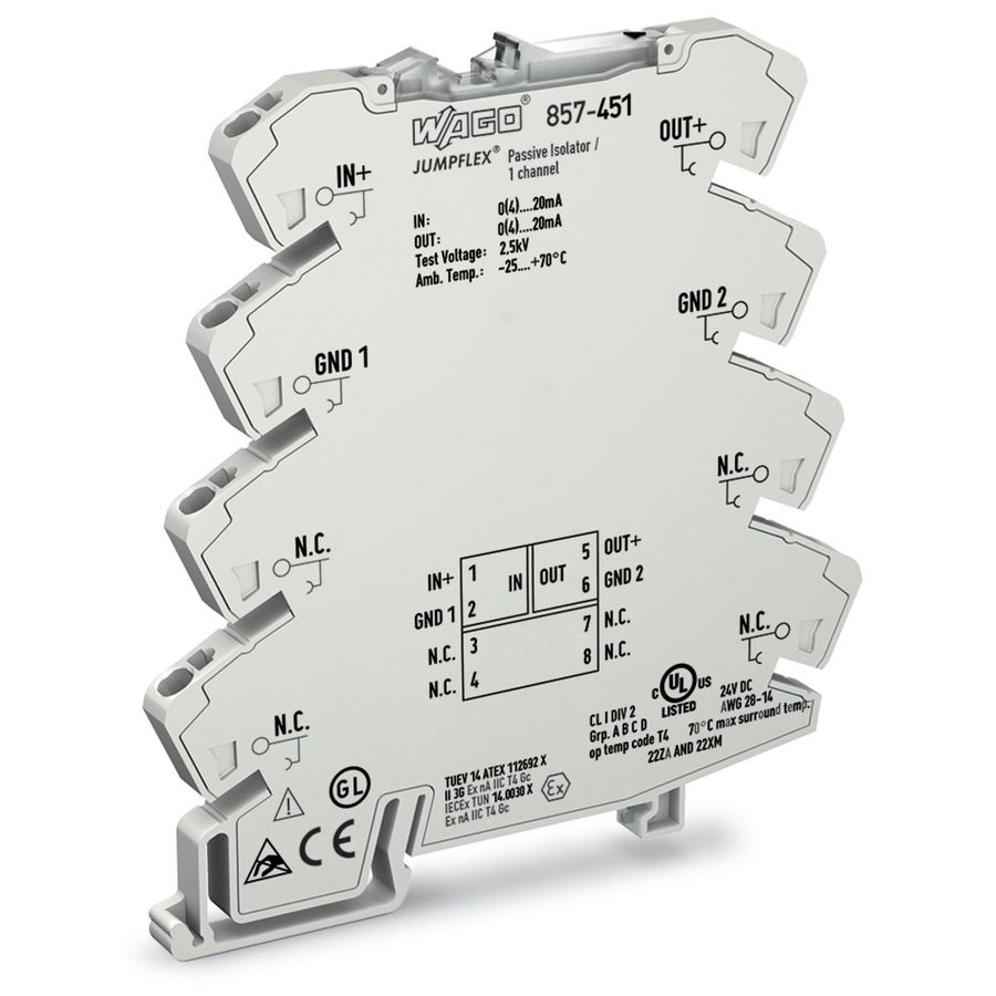 Passieve scheider, 1-kanaals Stroomingangssignaal 857-451