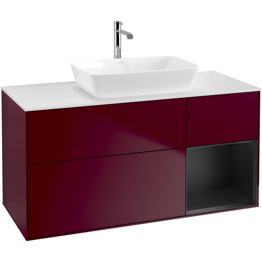 Wastafelonderkast Finion 1200x603x501mm Peony Matt Lacquer F831PDHB