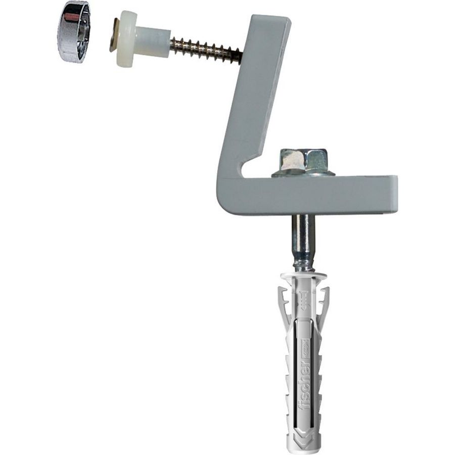 Closetbevestiging WB 5N met montagehoek incl. plug, schroef en kap VVE=50