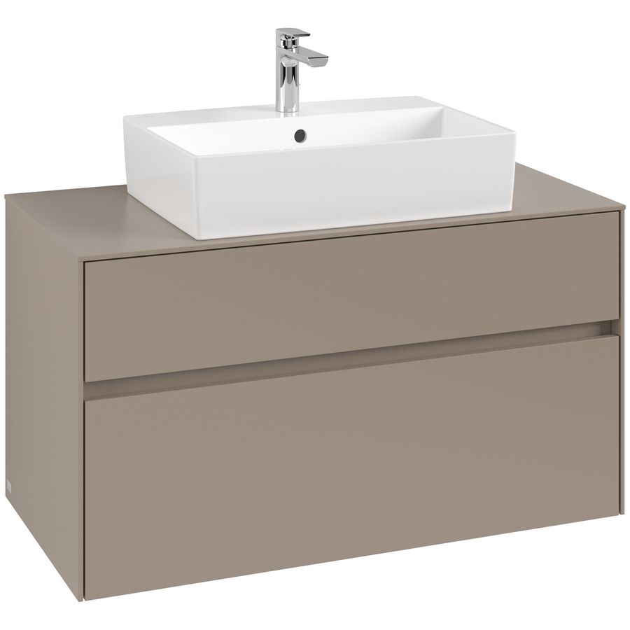 Wastafelonderkast Collaro 1000x548x500mm Taupe C12500VM