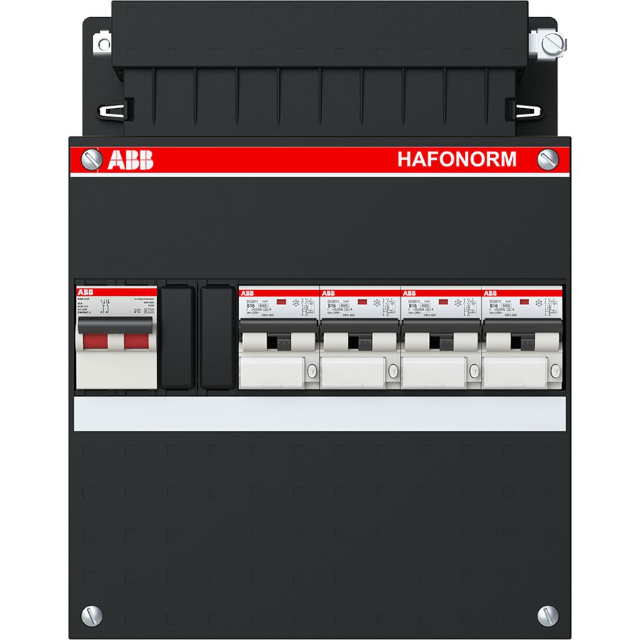 Groepenkast 4x 16A/30mA + HS 1-fase 1SPF006915F0154