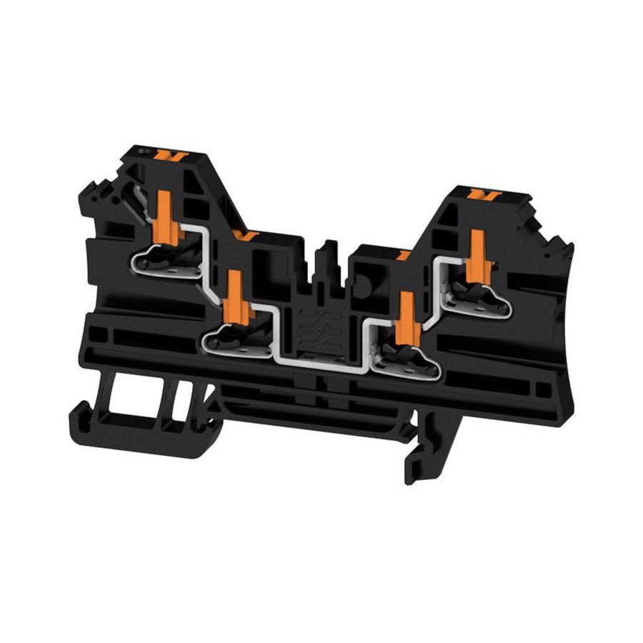 Doorvoer bl. PUSH IN zwart 2.5mm2 24 A 800 V nr. VVE=50