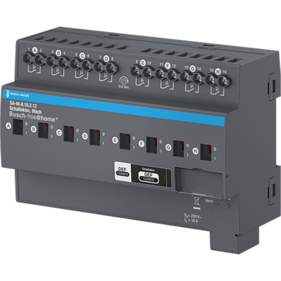 Schakelactor 8-voudig 16A MDRC SA-M-8.16.2.12 (SA-M-8.16.2.12)