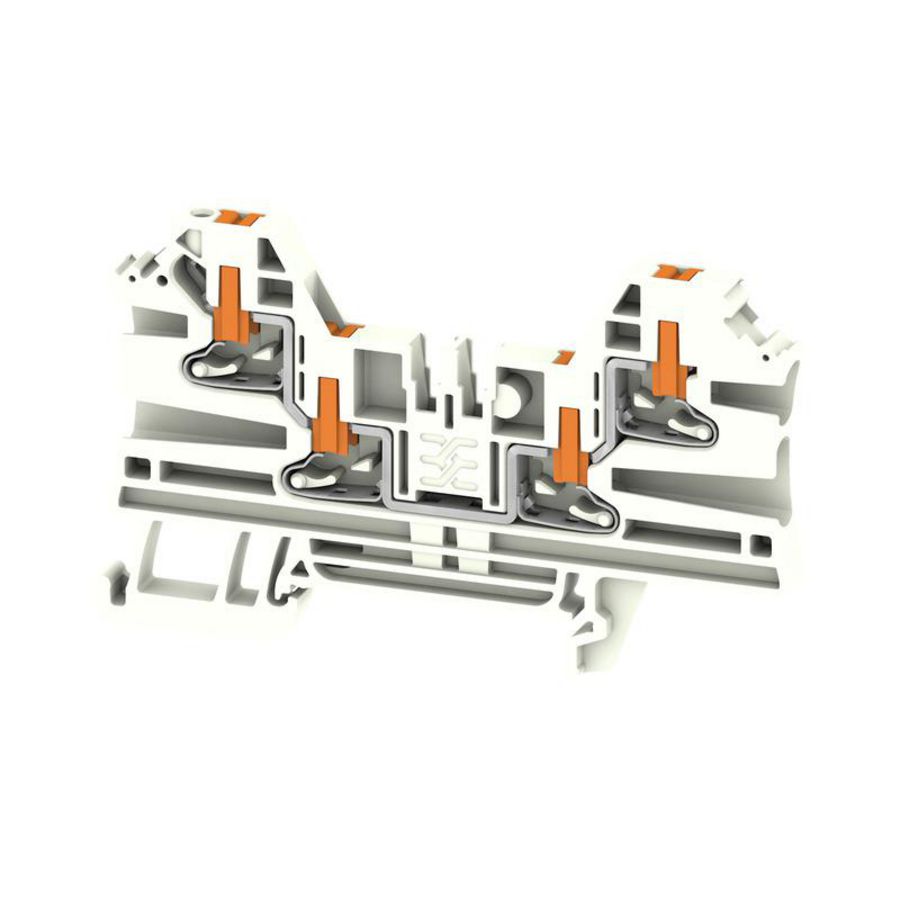 Doorvoer bl. PUSH IN wit 2.5mm2 24 A 800 V nr. VVE=50