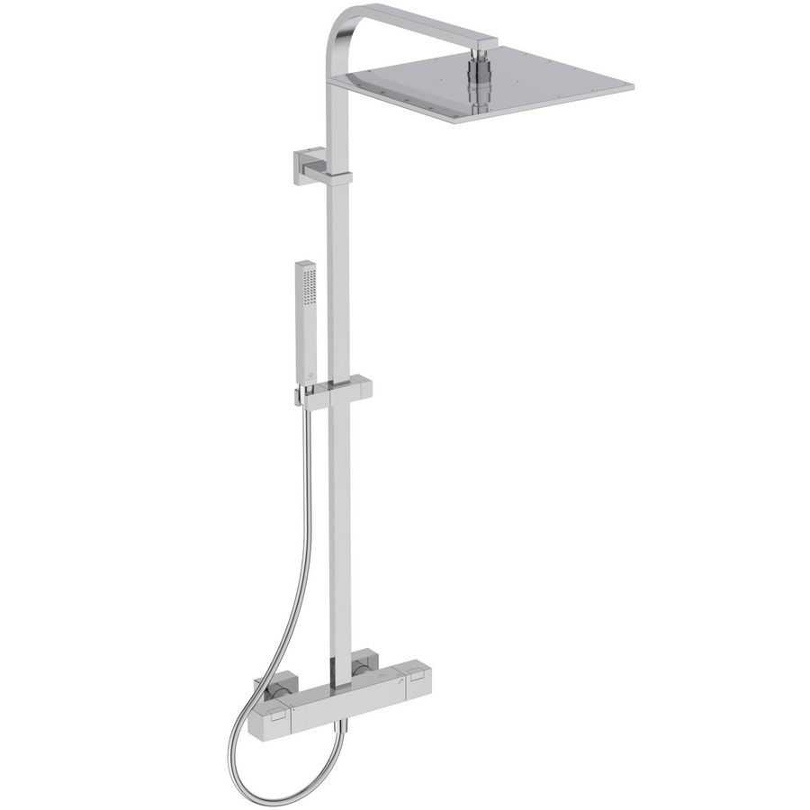c100 douchesysteem hoofddouche 30x30cm douchetherm chroom A7542