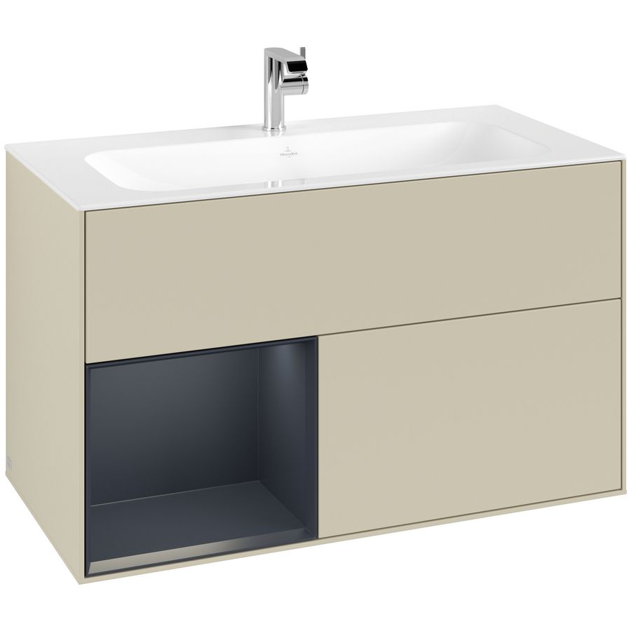Wastafelonderkast Finion 996x591x498mm S.Grey Matt Lacquer G030HGHJ