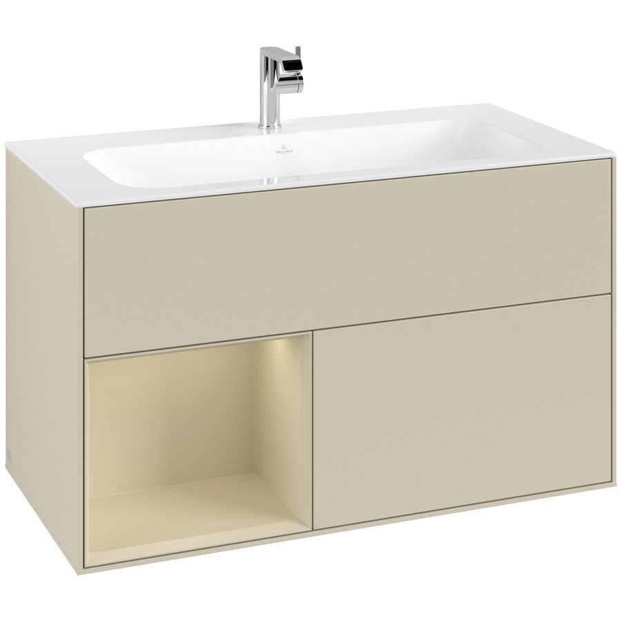 Wastafelonderkast Finion 996x591x498mm S.Grey Matt Lacquer G030HJHJ