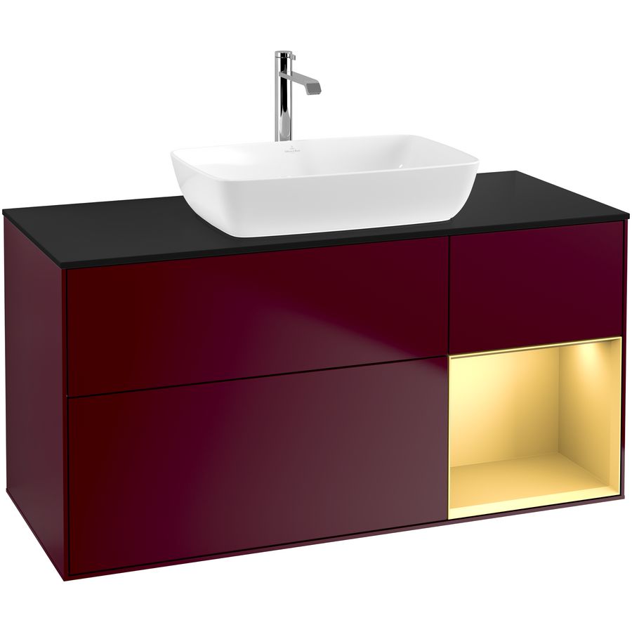 Wastafelonderkast Finion 1200x603x501mm Peony Matt Lacquer F832HFHB