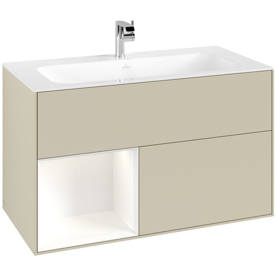 Wastafelonderkast Finion 996x591x498mm S.Grey Matt Lacquer G030MTHJ