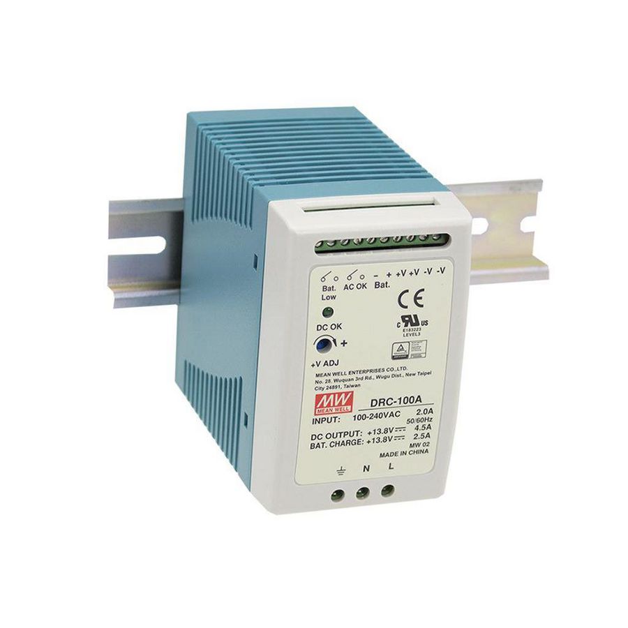 AC-DC DIN rai PSU battery charger UPS 100W 27.6V