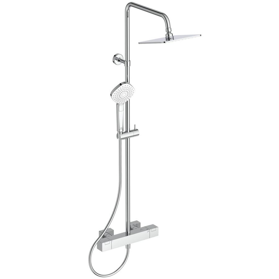 c100 douchesysteem hoofddouche 20x20cm douchetherm chroom A7540