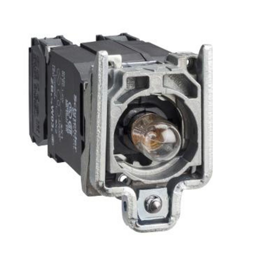 Lichaam verlichte drukknop 22mm kleurloos lampBA 9s 1NC+1NO