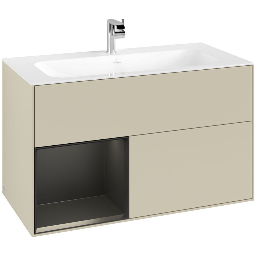 Wastafelonderkast Finion 996x591x498mm S.Grey Matt Lacquer G030PDHJ