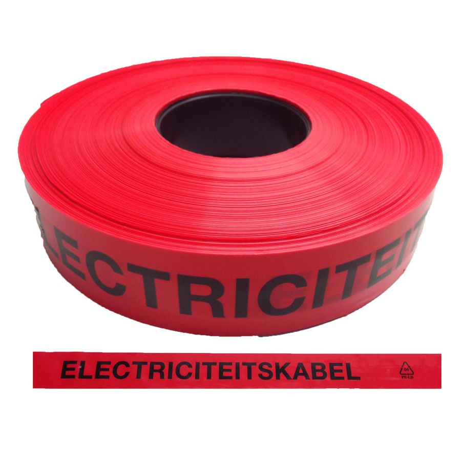 Waarschuwingslint electriciteitskabel (rood)