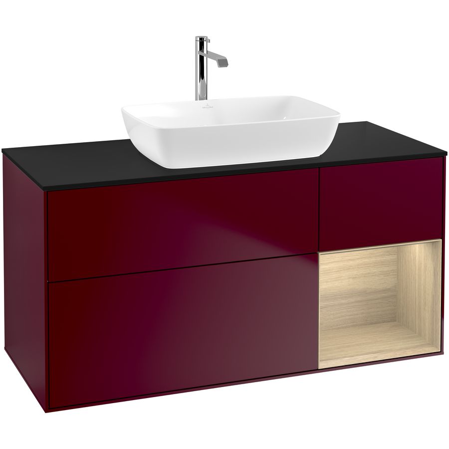 Wastafelonderkast Finion 1200x603x501mm Peony Matt Lacquer F832PCHB